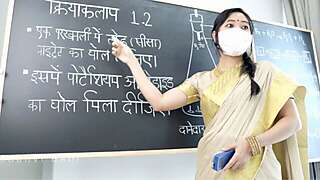 Desi Beautiful Teacher teaching Sex Lessons ( Hindi Drama )