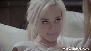 Hot stepdaughter sleeps with her new Foster parents to take care of her but they end up fucking until she swallows the cum from her Foster stepfather'_s big cock.