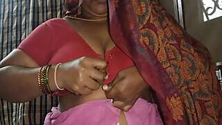 When My Wife Came Near Me in Saree for the First Time Then I Grabbed Her Nipples and Looked at Her Chubby Pussy and It Was Delic