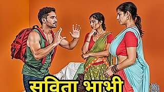 Desi Indian Savita Bhabhi and Piya Bhabhi Fucked with Stranger Man