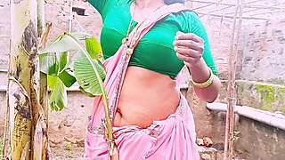 Village Forming Maid Secretly Fuckung Land Owner with Telugu Dirty Talk