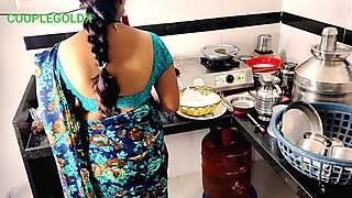 Kitchen Sex: Step Mom Is Sitting to Eat Food Till We Leave