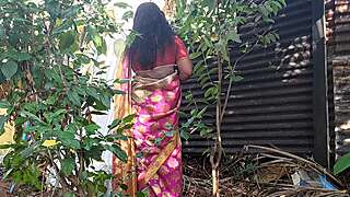 Aunty Was Looking for Something in the Garden and I Had Sex with Her