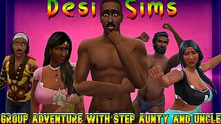 An Indian group sex adventure with step aunty and uncle