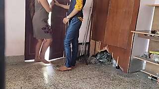 Office Staff Fucking with Her Senior at Hall Room