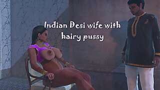 Indian desi hairy wife with big boobs