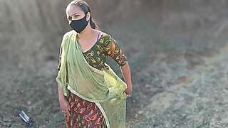 Caught Stepsister Fucking in Outdoor with Her BF and She Help to Cum Her Stepbrother