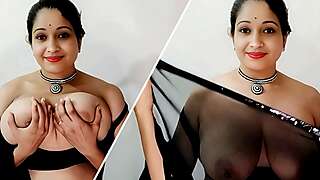 Sexy Bhabhi Fucked in Hot Black Saree