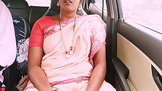 Indian maid car sex Telugu dirty talks.