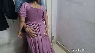 Sexy indian bhabhi enjoy hard sex in sexy gown.