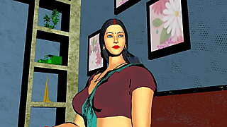 Sex-thirsty woman got fucked by her step-brother-in-law during Holi festival