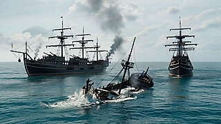 2 pirates fucked sailors after the shipwreck