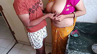 कामवाली की नेवली मैरिड बहू को किचन में पेला जब वो बर्तन धो रही थी