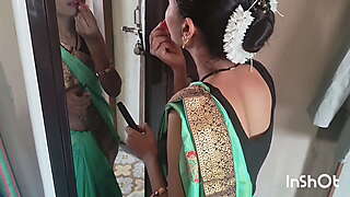 My village bhabhi Shivani in green saree.