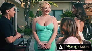 MOMMY'_S BOY - MILF Penny Barber CAUGHT BFF Fucking Her Stepson &_ JOINS IN! BUSTY STEPMOM GROUP SEX!