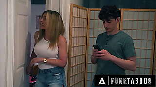 PURE TABOO Cunning Cory Chase Blocks Stepson At Door While Husband Fucks His Naive GF Leana Lovings