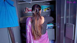 Big ass desi maid caught theft owner'_s panty then her hubby fucked her hairy pussy in doggystyle with Hindi Audio