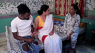 Indian Bhabhi Threesome Sex With Her Stepsister And Her Husband FFM