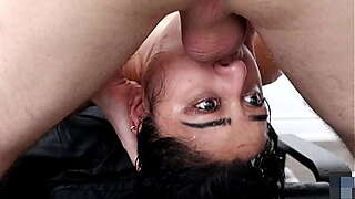 Extreme Tied Up Facefucking for a Submissive Indian Slut