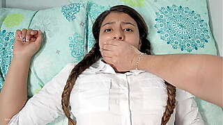 Shh shh don'_t go screaming! - Stepbrother fucks his stepsister when they are alone at home.