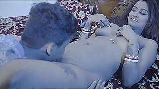 Indian Stepmom Offered Her Big Boobs To Her Stepson On The Sexy Night Before Bed