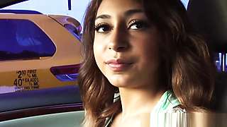 Busty Indian hitchhiker blows driver