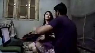 Indian chick fucks her man well