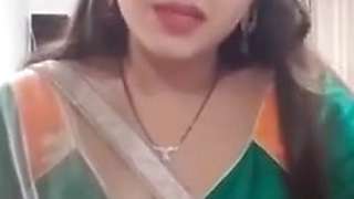 indian girl doing selfies with boyfriend.