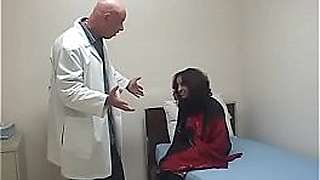 Nice tits Indian chick on bed blows doctors cock and fucks it