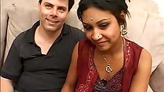 Indian honey with hot tits gets stiff fuck from guy in room