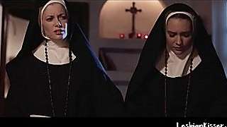 Horny Nun getting licked by her naughty Sister lesbian big boobs