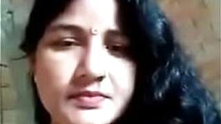 Indian village bhabi playing with her self