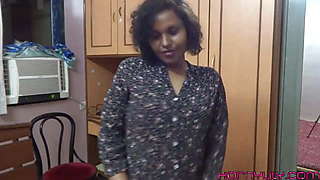 Horny Lily In Her Indian Shorts Full Stripping Show