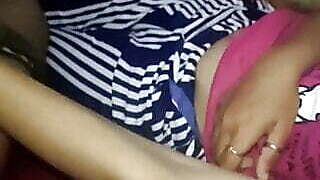 Young girlfriend musterbate my cock with her beauty hands and i am pressing her tight boobs and rubbing