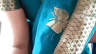 Swetha tamil wife saree strip record video