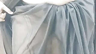 Black Saree Black Bra on Black Firday