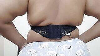 NAUGHTY BIG BOOBS BHABHI IN HER BEDROOM WITH HER CUTE SHORT PANTS