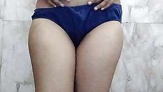 Punjabi desi girl bathing at frds home