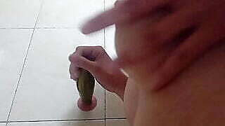 Fucking my Hot Indian Vibrator in the Shower