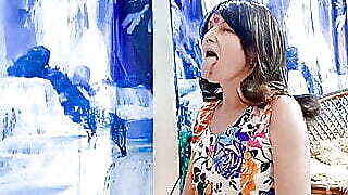 Busty Babe  Makes BBC Bust Cum into Her Mouth.