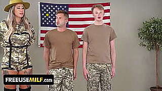 Soldiers Prove Themselves As Men By Fucking MILF Drill Sergeant Hard &_ Freeuse Her To The Extreme